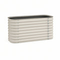 White Galvanized Steel Raised Garden Bed, 48 x 24 x 12 in