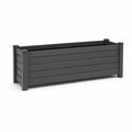 Dark Gray Polypropylene Planter Box, 31.5 x 15.7 x 16.1 in