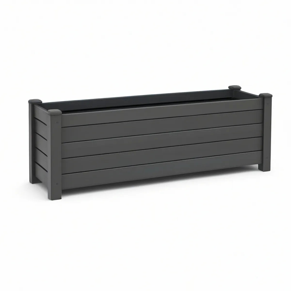 Dark Gray Polypropylene Planter Box, 31.5 x 15.7 x 16.1 in