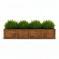 Rectangular Outdoor Acacia Wood Planter Box, 120 x 30 x 40 cm, Brown