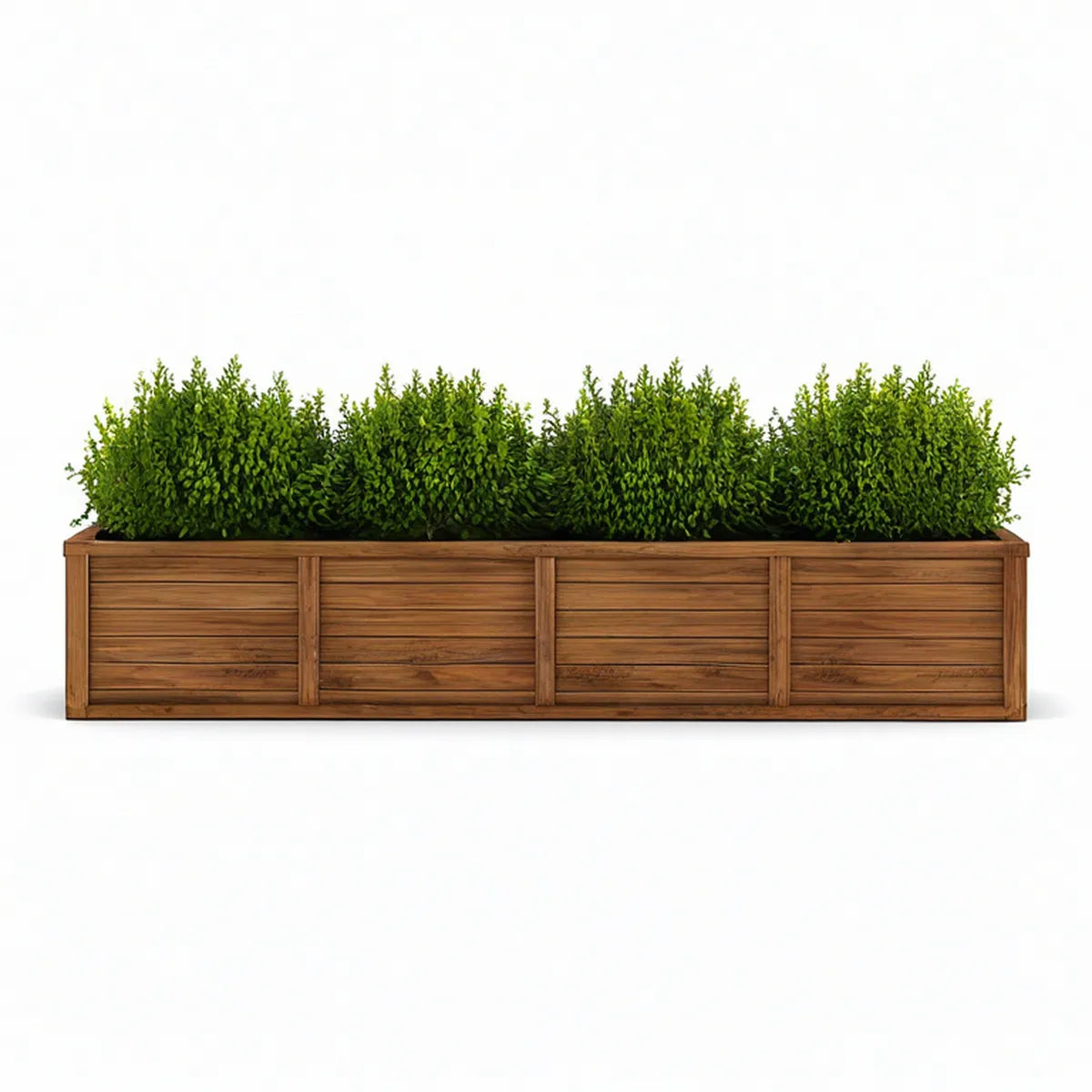 Rectangular Outdoor Acacia Wood Planter Box, 120 x 30 x 40 cm, Brown