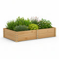 Natural Solid Fir Wood Raised Garden Bed, 47.2 x 23.6 x 11.8 in
